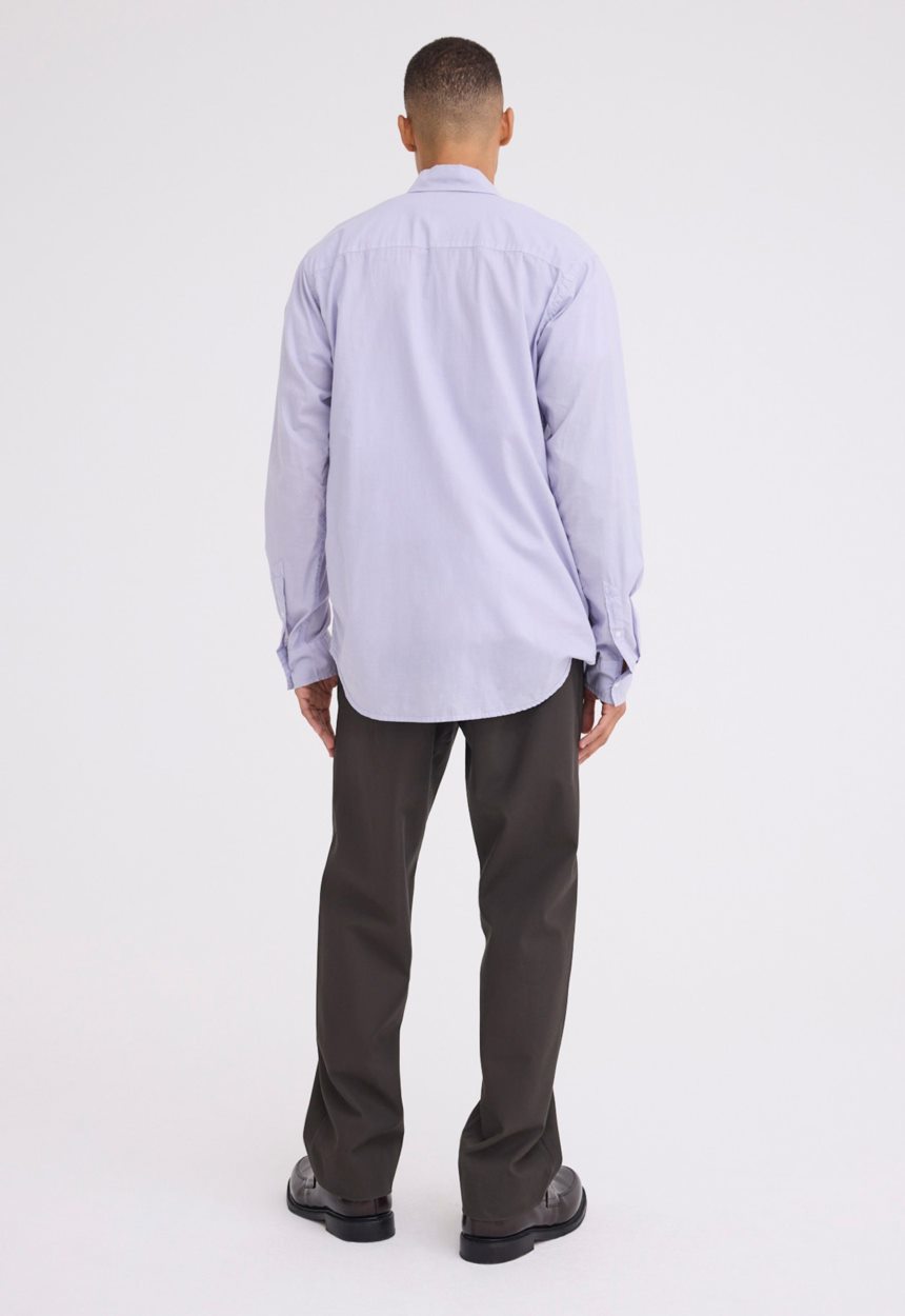 Jac + Jack Folded Collar Cotton Shirt - Orbit Lilac